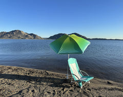 WGOS umbrella tilting 56-inch diameter offers flexible shade on sunny days.