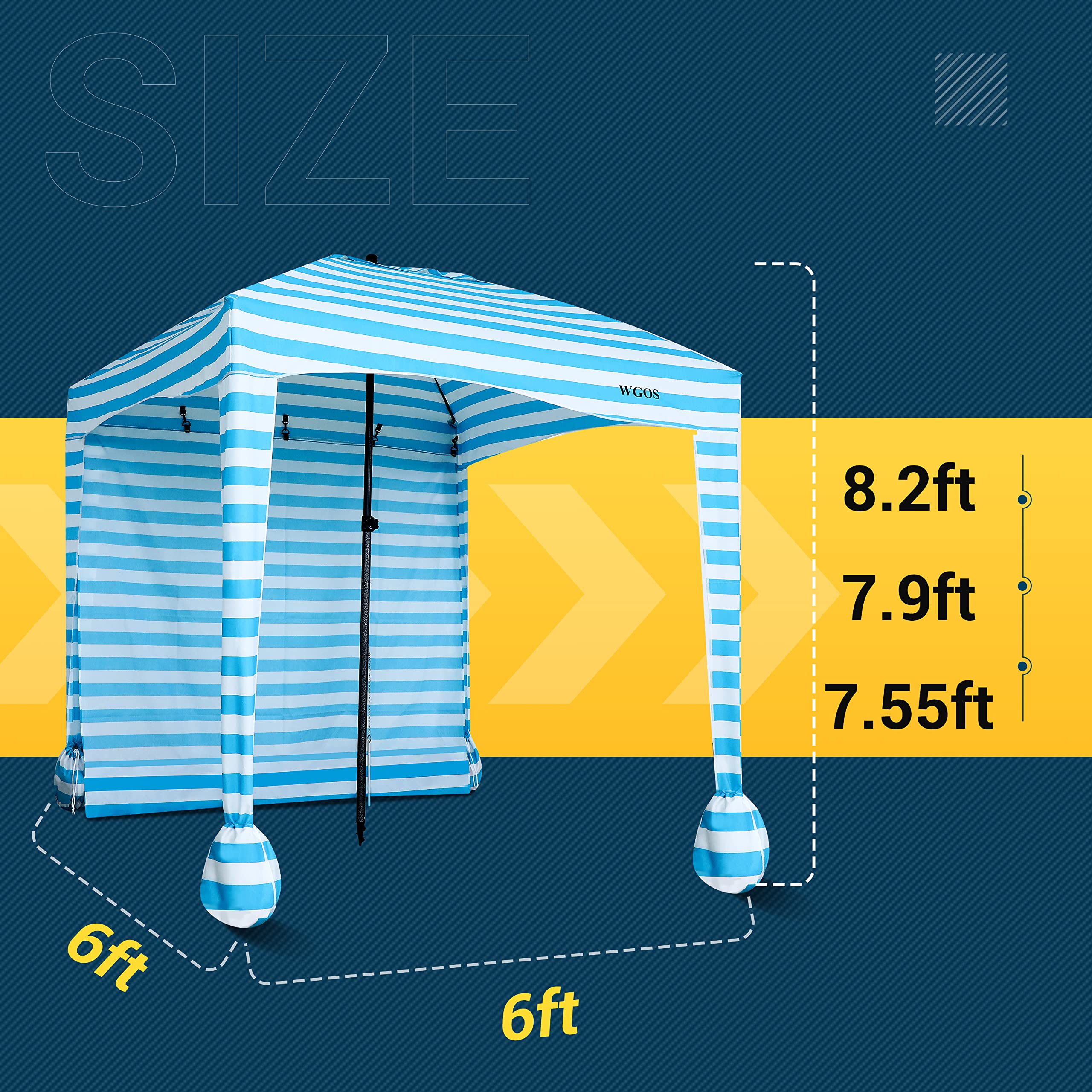 WGOS detachable flank wall offering flexible shade and wind control