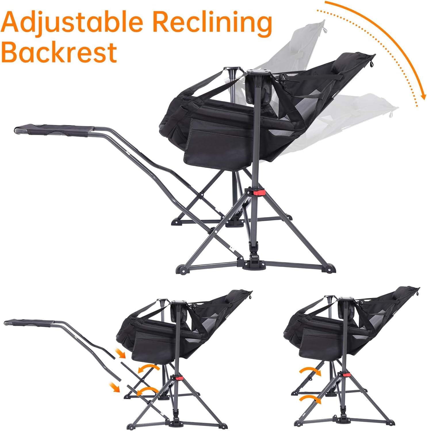 WGOS Hammock Chair cup holder in use for convenient beverages.