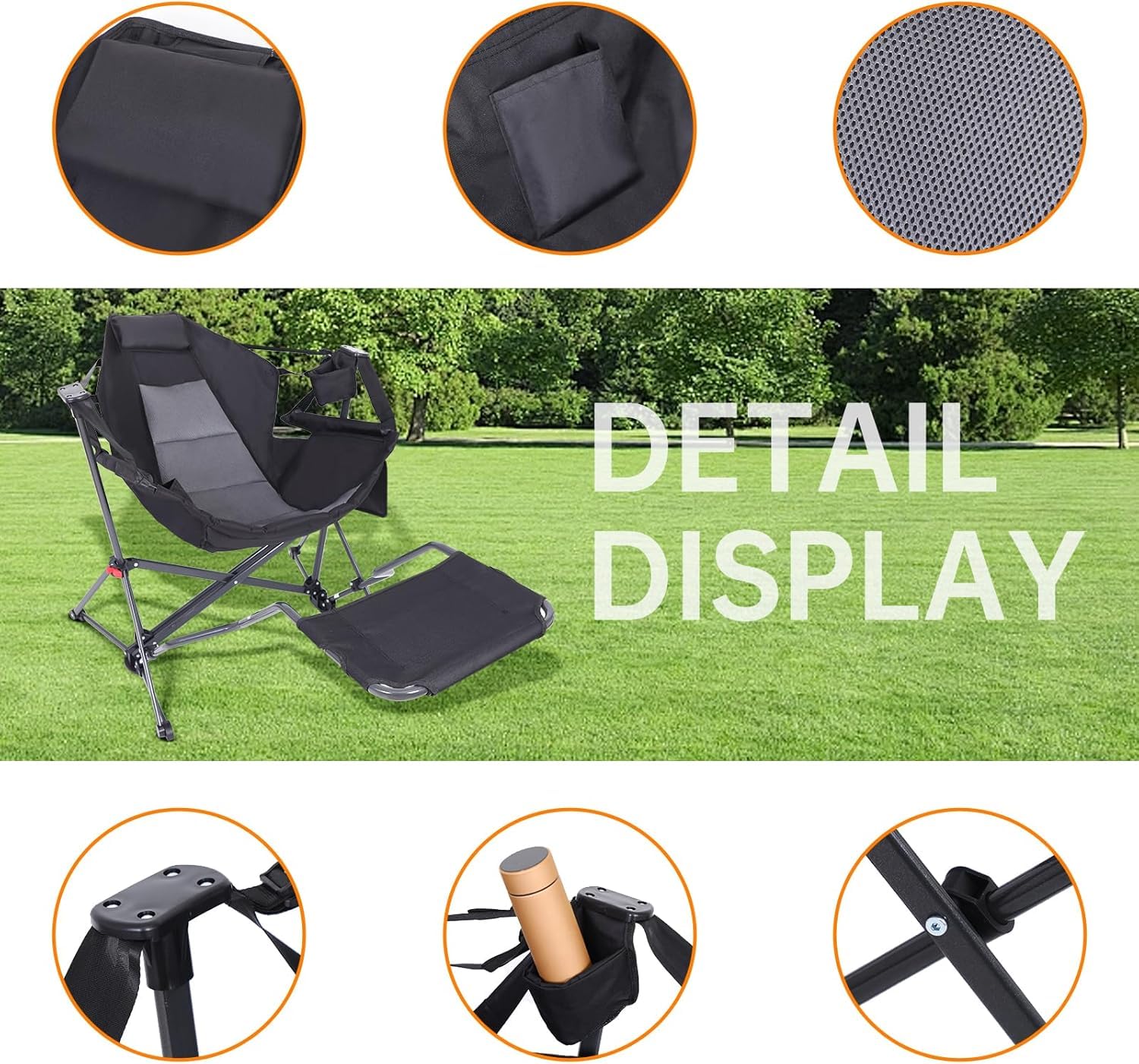 WGOS Hammock Chair outdoor camping use on uneven ground.