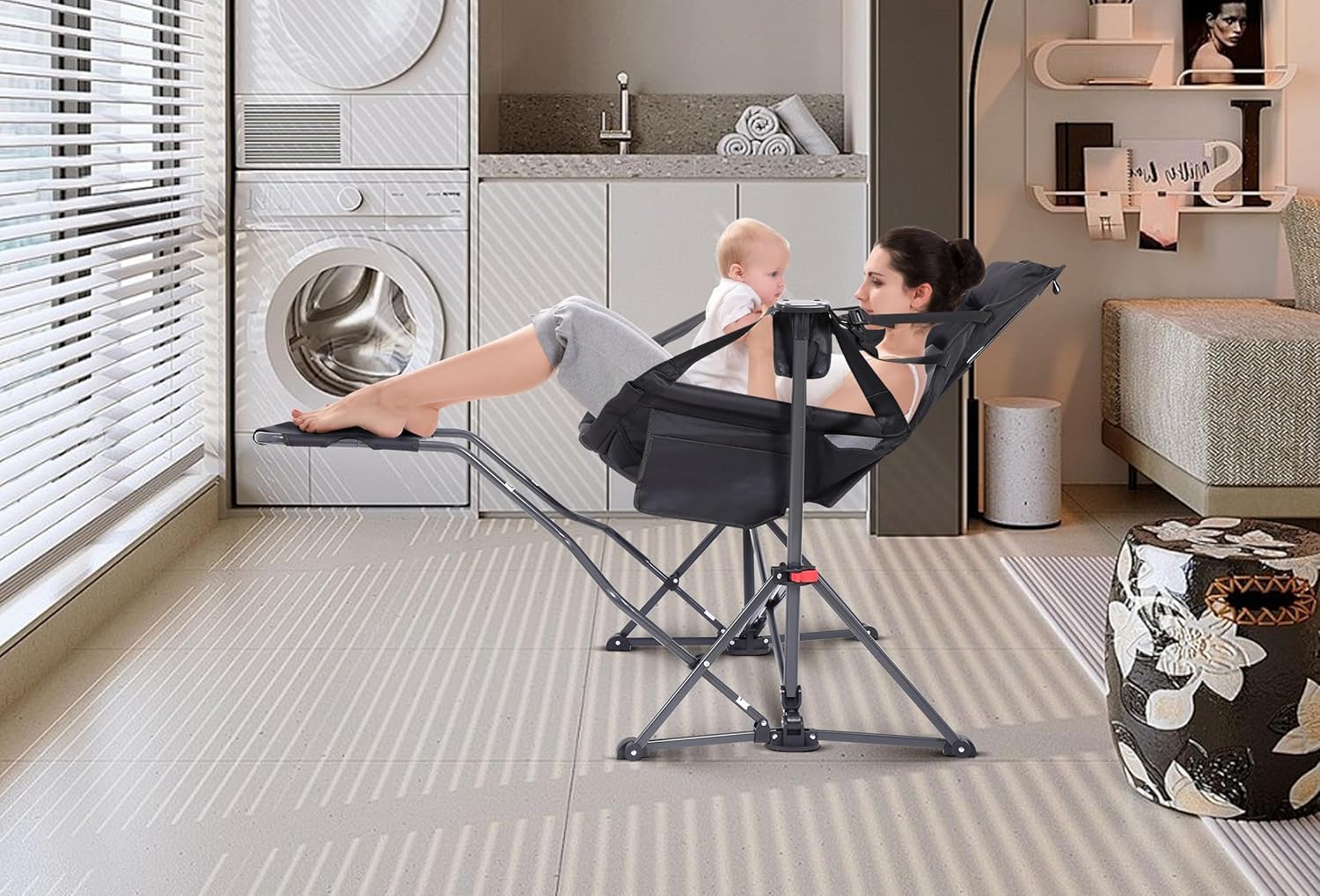 WGOS Hammock Chair removable footrest for customizable comfort.