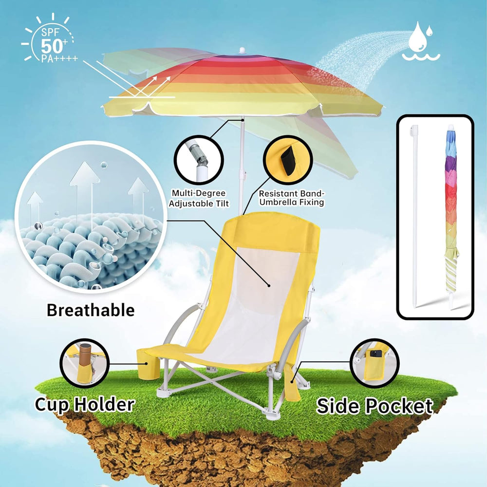 WGOS high-back seat keeps you comfortably elevated above the sand.