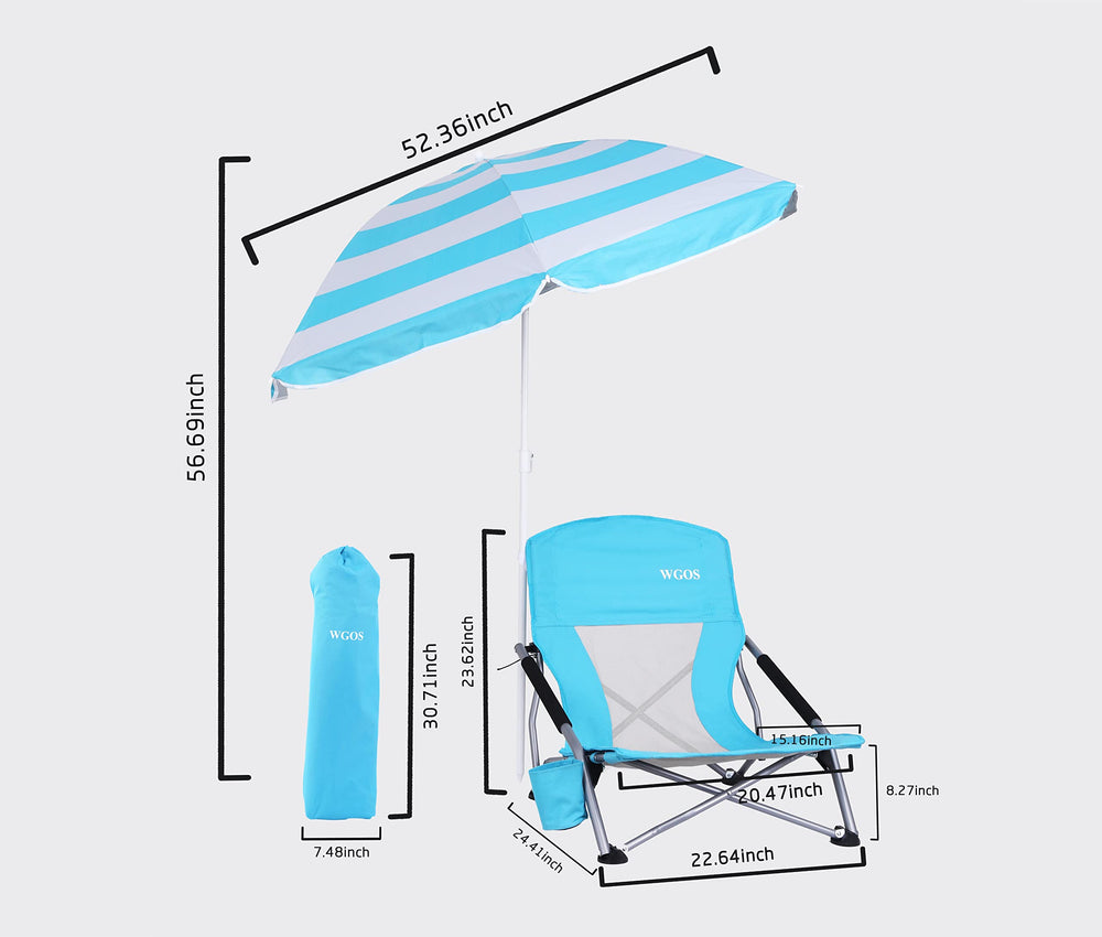 WGOS umbrella tilt demonstrating adjustable shade for sun angles.