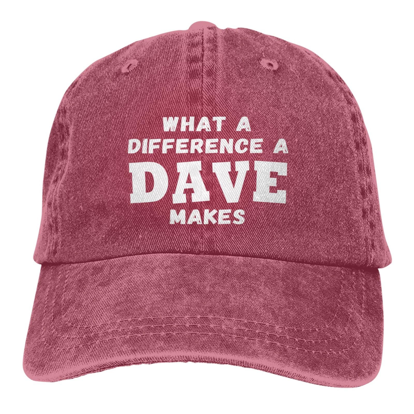 What A Differences A Dave Makes Hat Red - front view