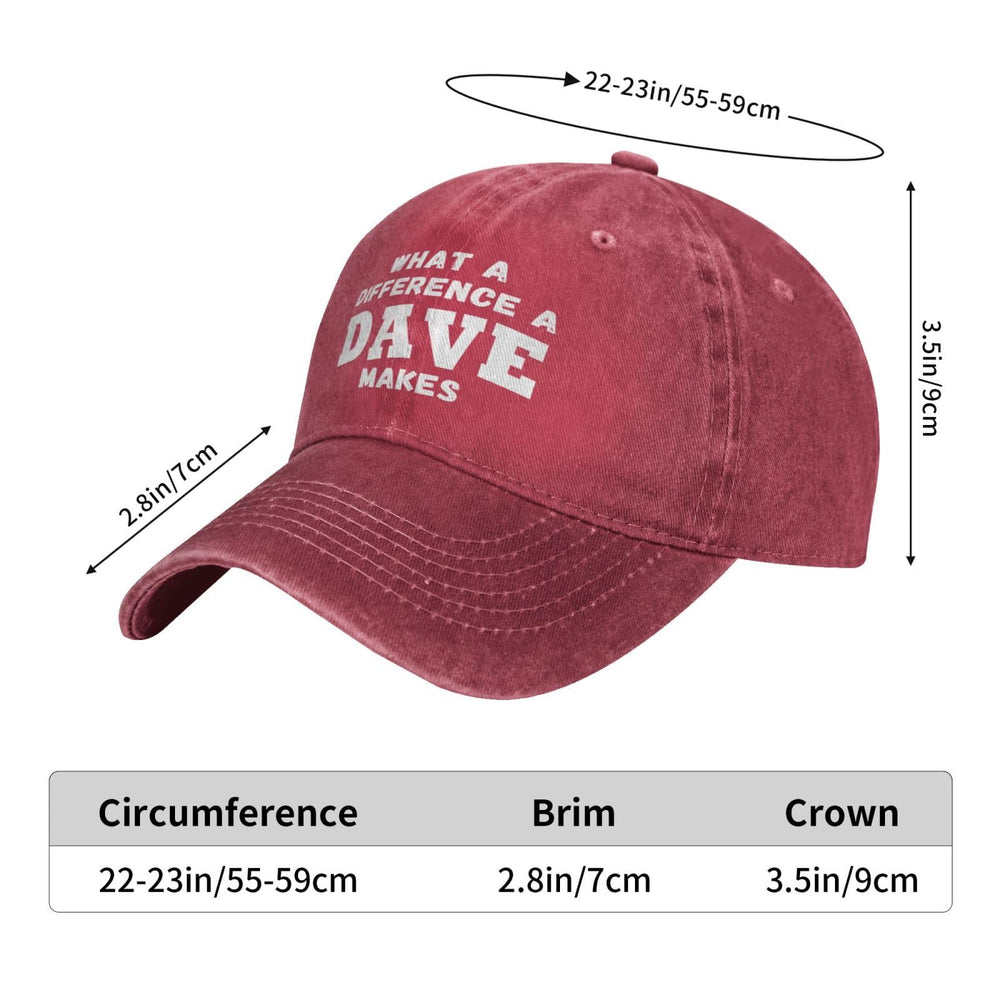 Outdoor wear with What A Differences A Dave Makes Hat Red