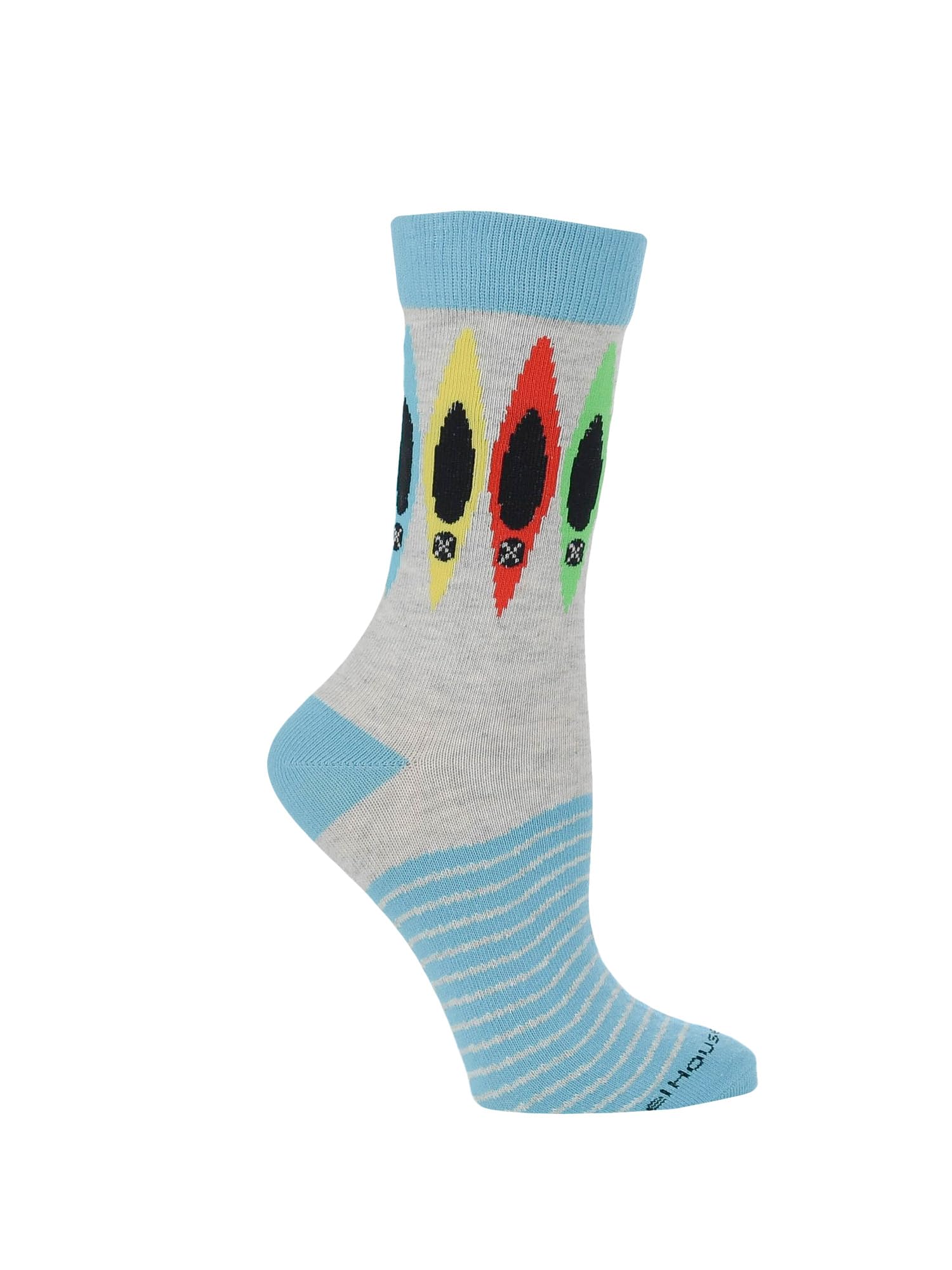 WHD Canoe Crew Socks worn on foot showing soft cotton blend and fit.