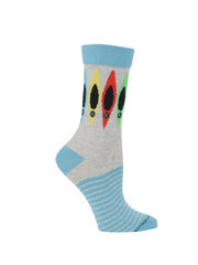 WHD Canoe Crew Socks worn on foot showing soft cotton blend and fit.
