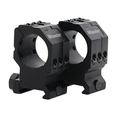 Wheeler 2-piece picatinny rail scope rings with anti-cant indicator for precise leveling.