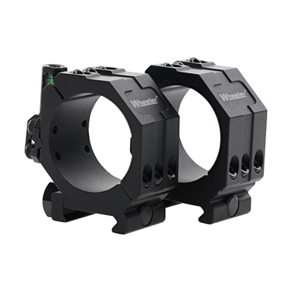 Wheeler 2-piece Picatinny scope rings with anti-cant indicator for precise leveling