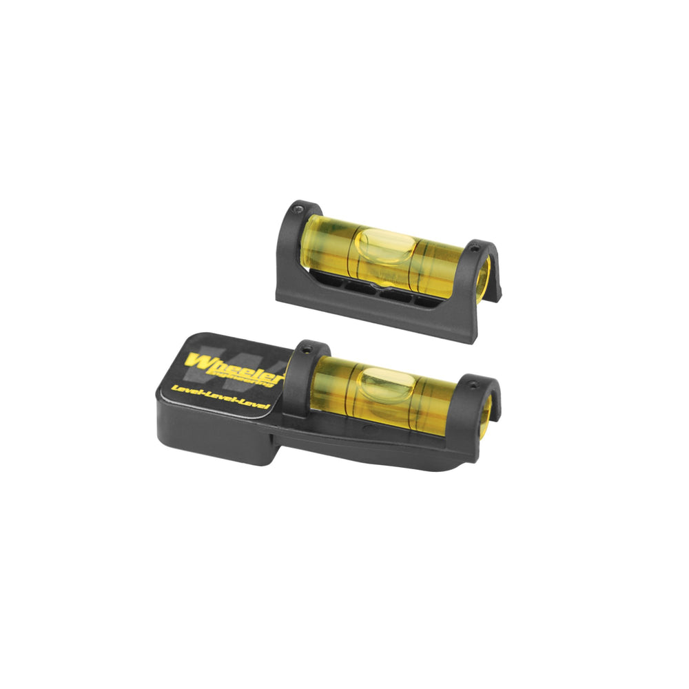 Wheeler Level-Level-Level with magnetic base ensures stable mounting during setup.