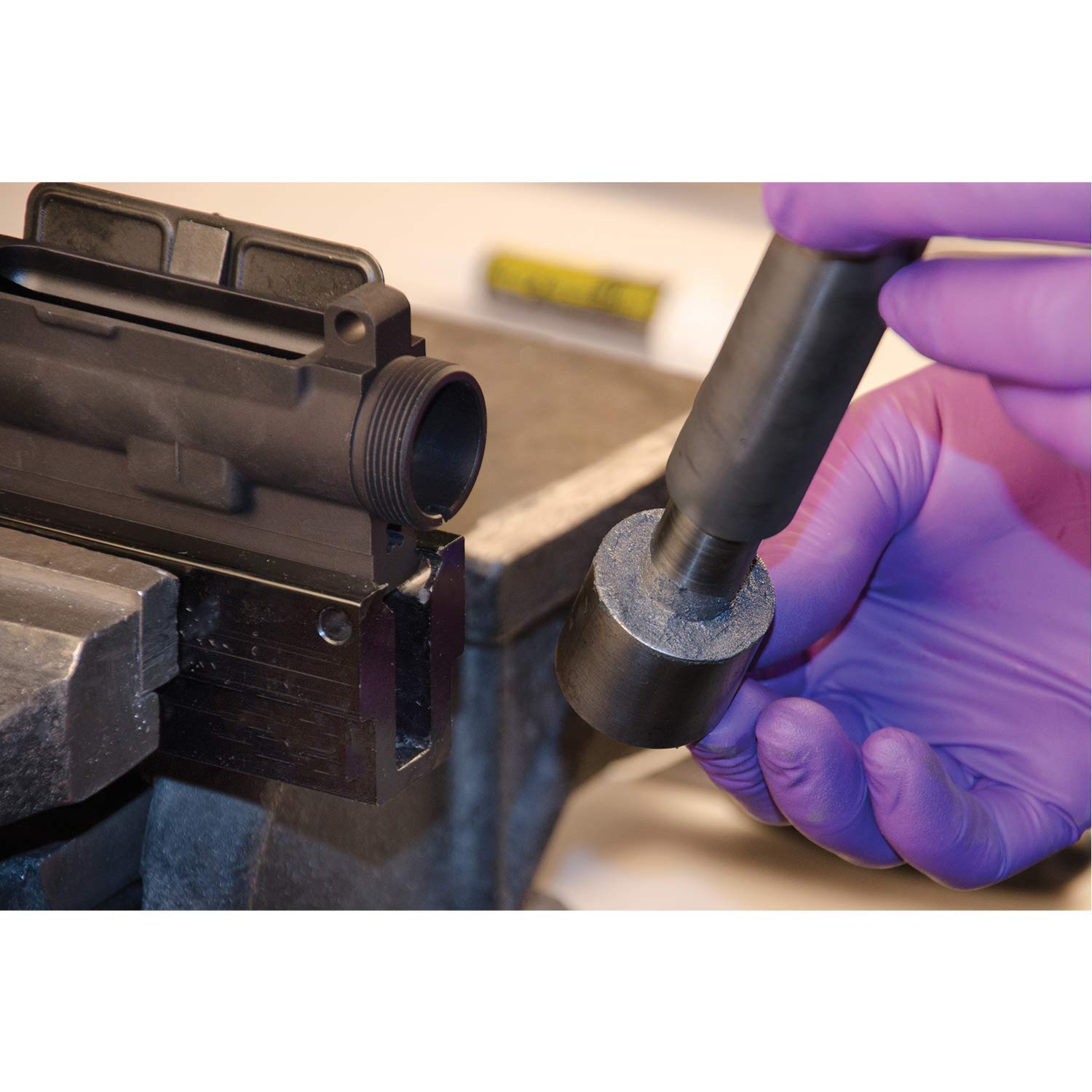 Steel Wheeler receiver lapping tool with black oxide finish