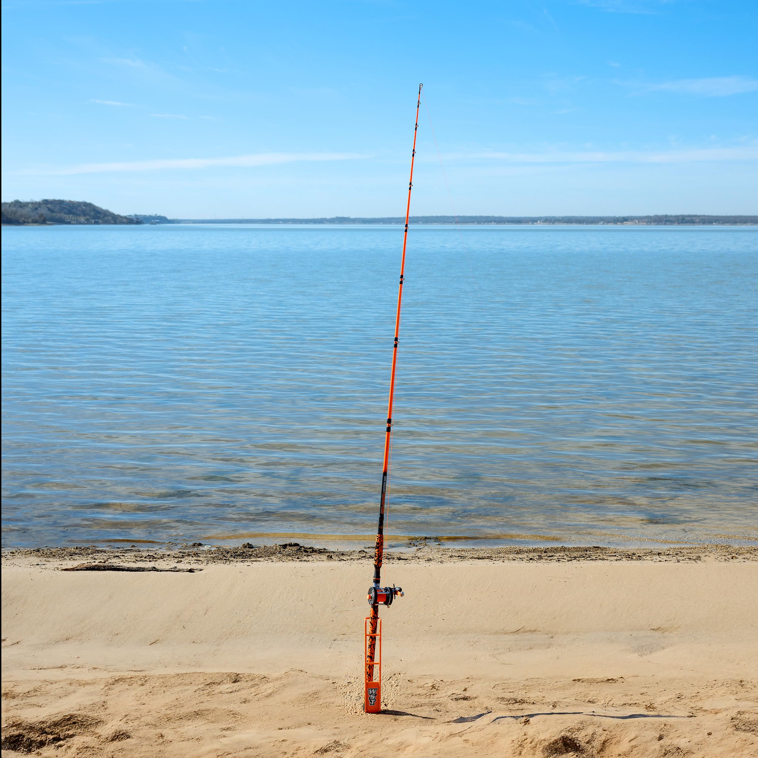 Whisker Seeker Powerlock orange bank-fishing setup ready for multi-species sessions.