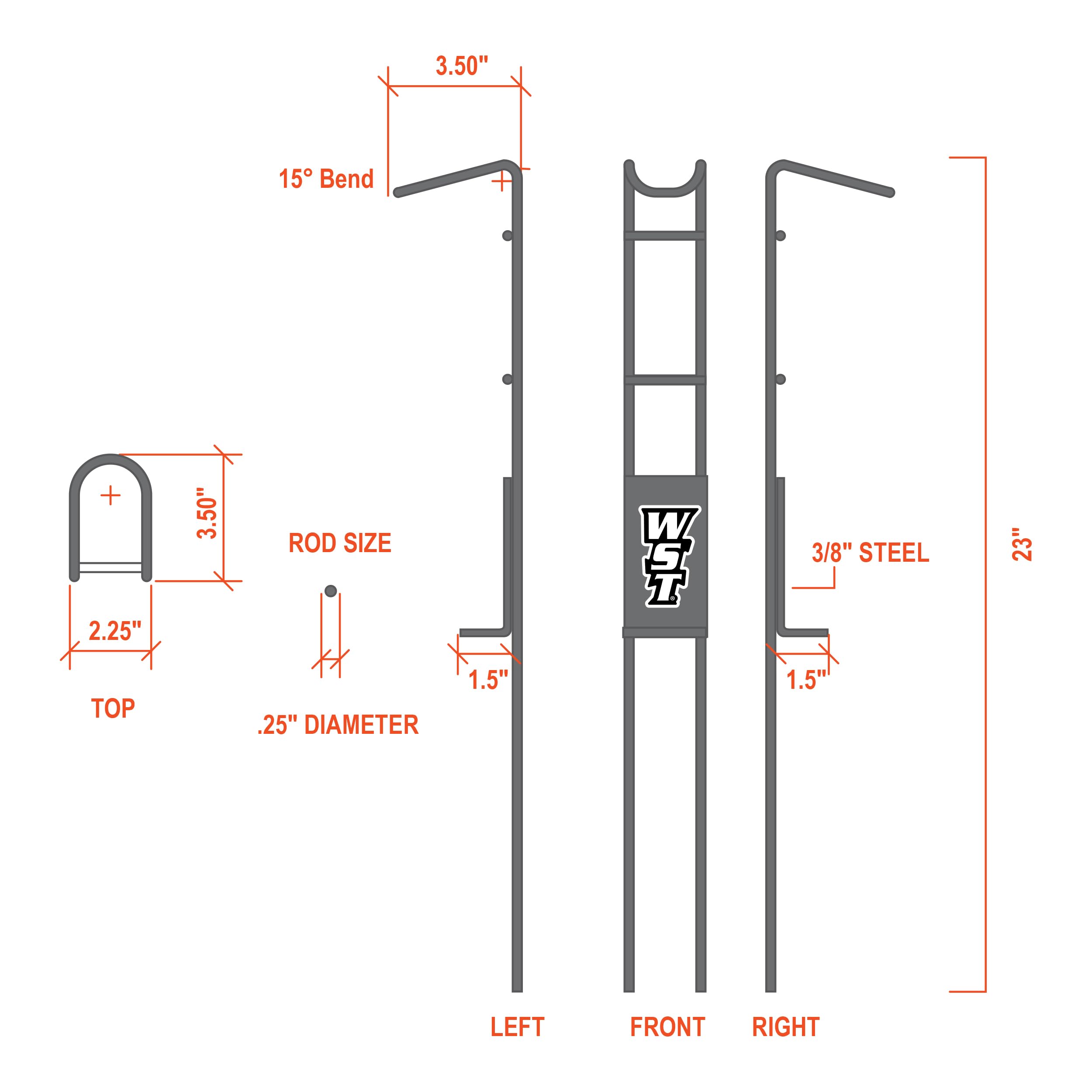 Whisker Seeker Powerlock orange compatible with a wide range of rod sizes.