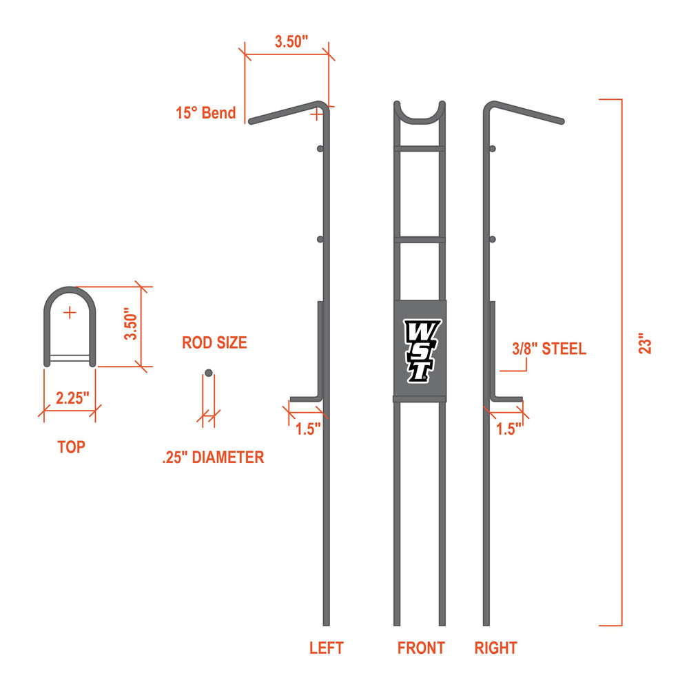 Whisker Seeker Powerlock orange compatible with a wide range of rod sizes.