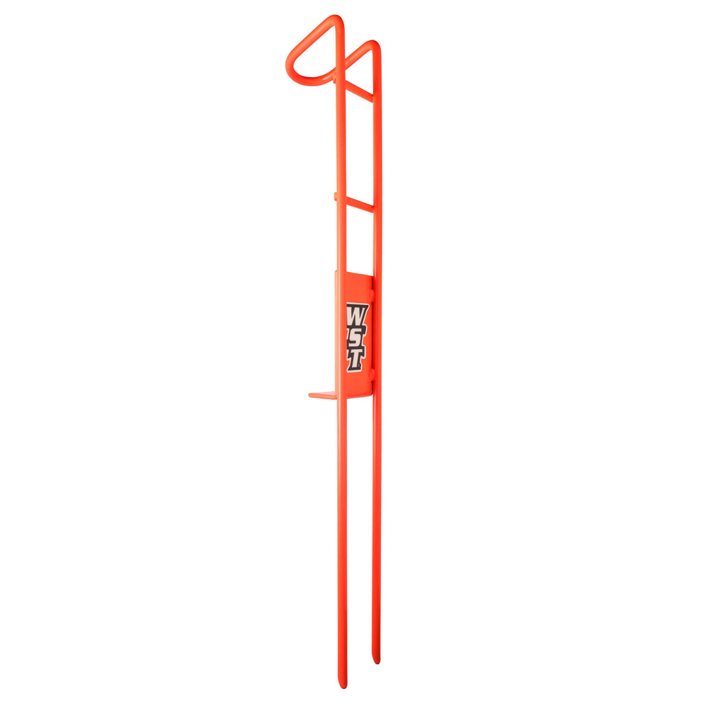 Whisker Seeker Powerlock orange stomp plate provides sturdy leverage.