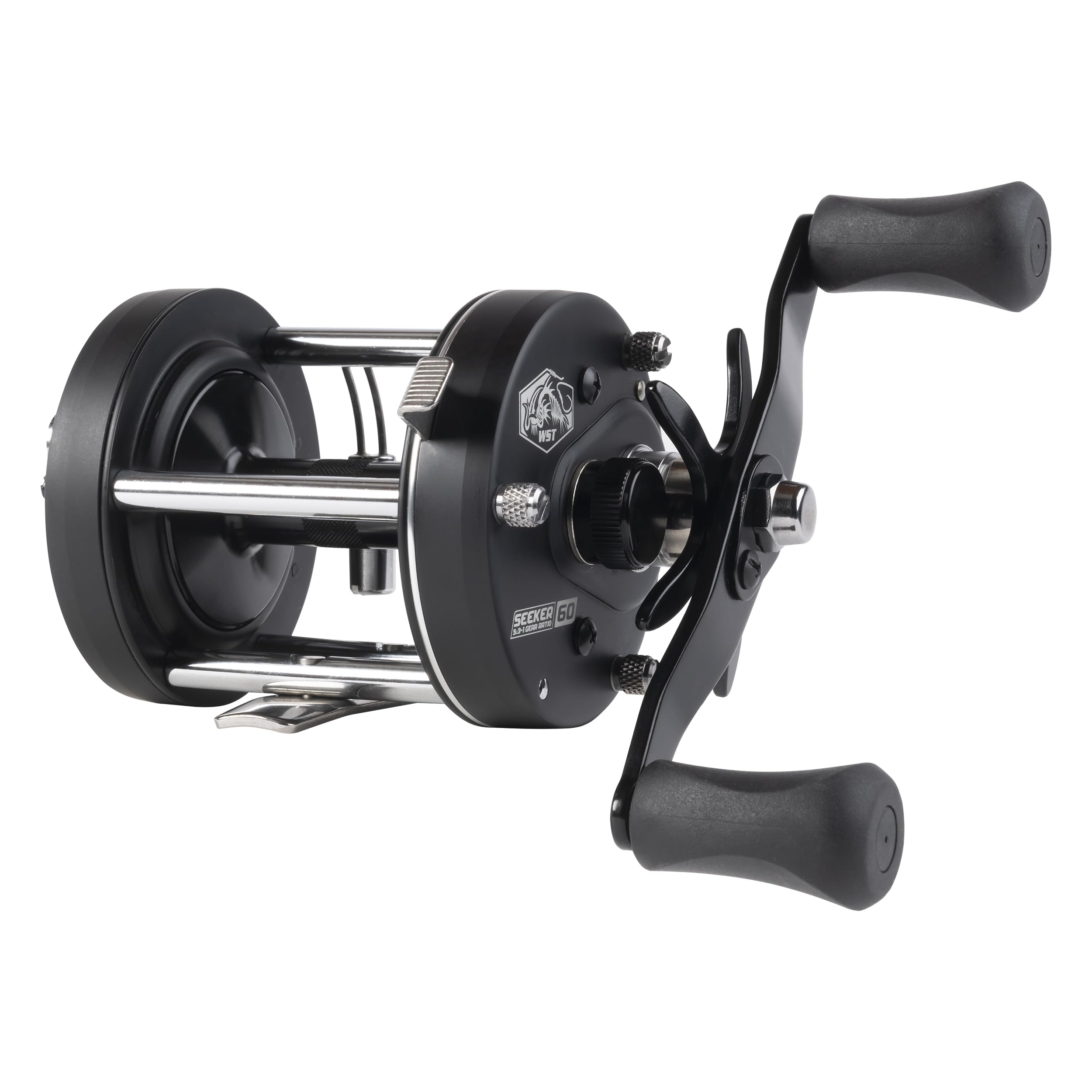 Whisker Seeker 60 Series Legacy brake system close-up, 6-pin centrifugal and magnetic options.