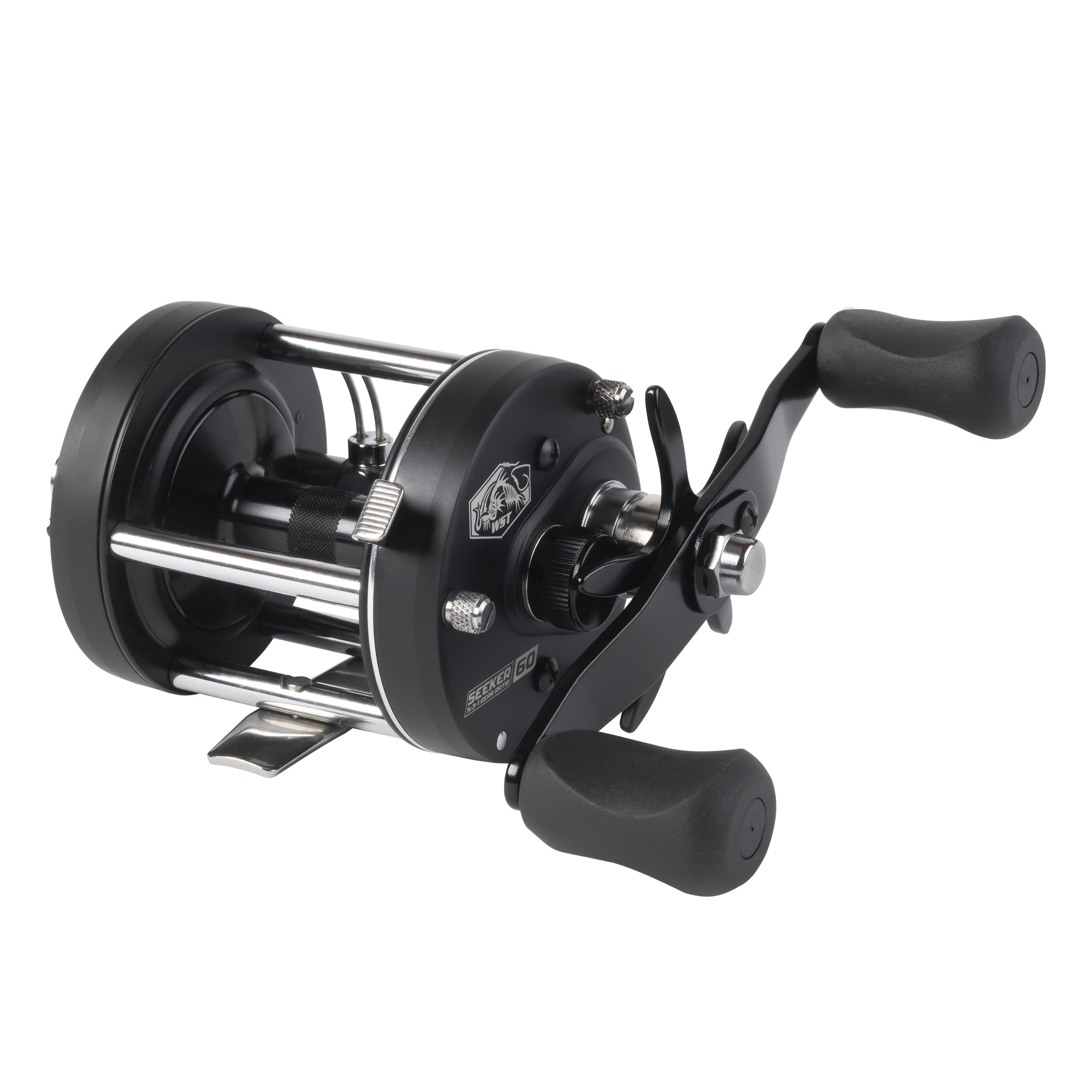 Whisker Seeker 60 Series Legacy reel, right-hand side view, delivers smooth casting for longer distances.