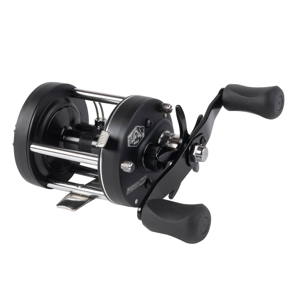 Whisker Seeker 60 Series Legacy reel, right-hand side view, delivers smooth casting for longer distances.