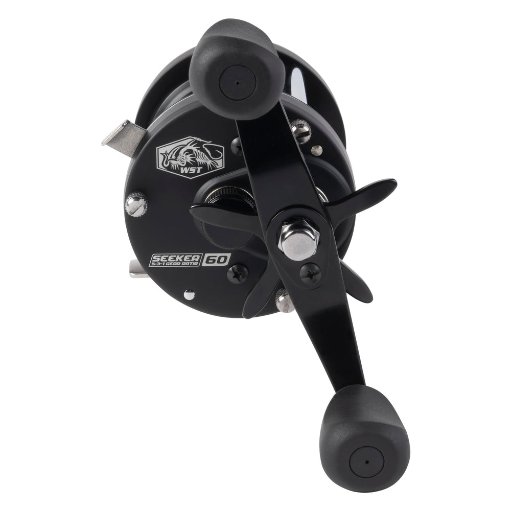 Whisker Seeker 60 Series Legacy side profile, highlighting balanced weight for steady retrieves.
