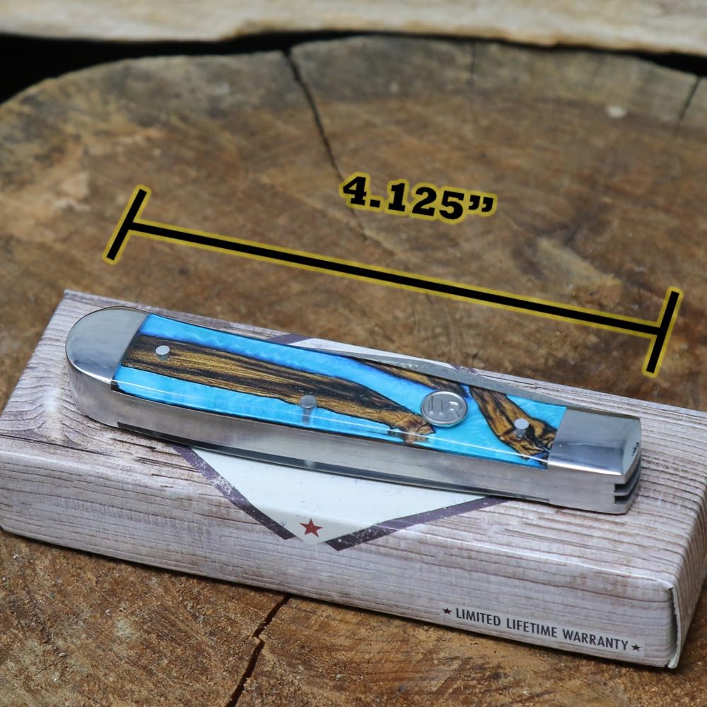 WHISKEY BENT HAT CO. Trapper knife with durable 440C stainless blades