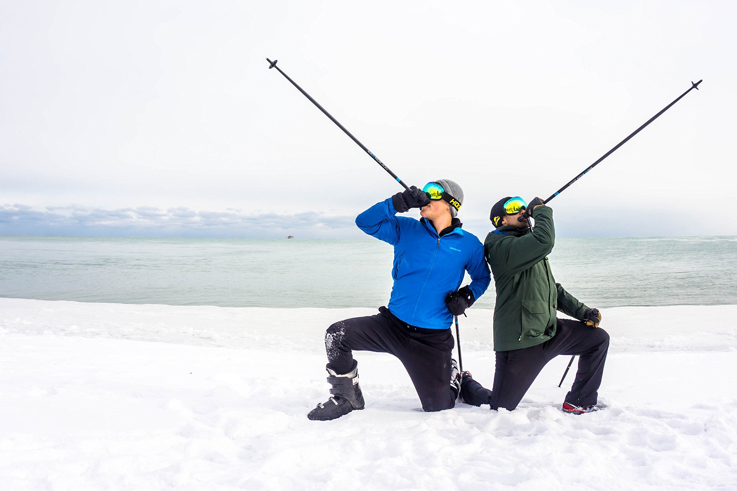 WhiSki Poles aircraft-grade aluminium 7075 construction for durable, lightweight build.