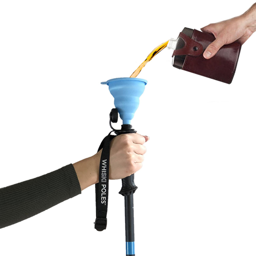 WhiSki Poles telescoping pole extended between 36 and 54 inches for length adjustability.