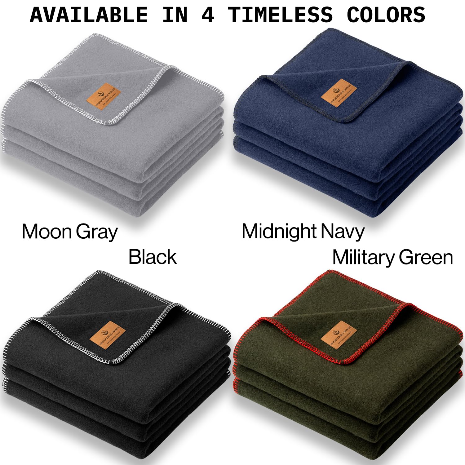 Whispering Winds 100% Wool Blanket campfire glow captures cozy outdoor shelter vibe.