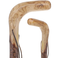 Whistle Creek 36-inch Sumac Root Walking Stick with unique root handle for a natural grip on trails