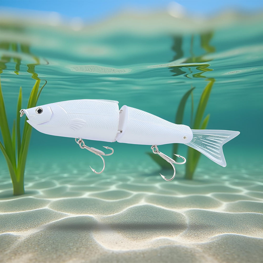 Lure shown in water with slow sinking action