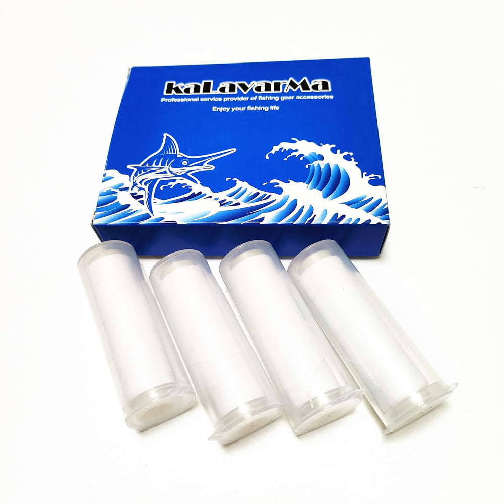 White elastic fishing line suitable for bait attachment