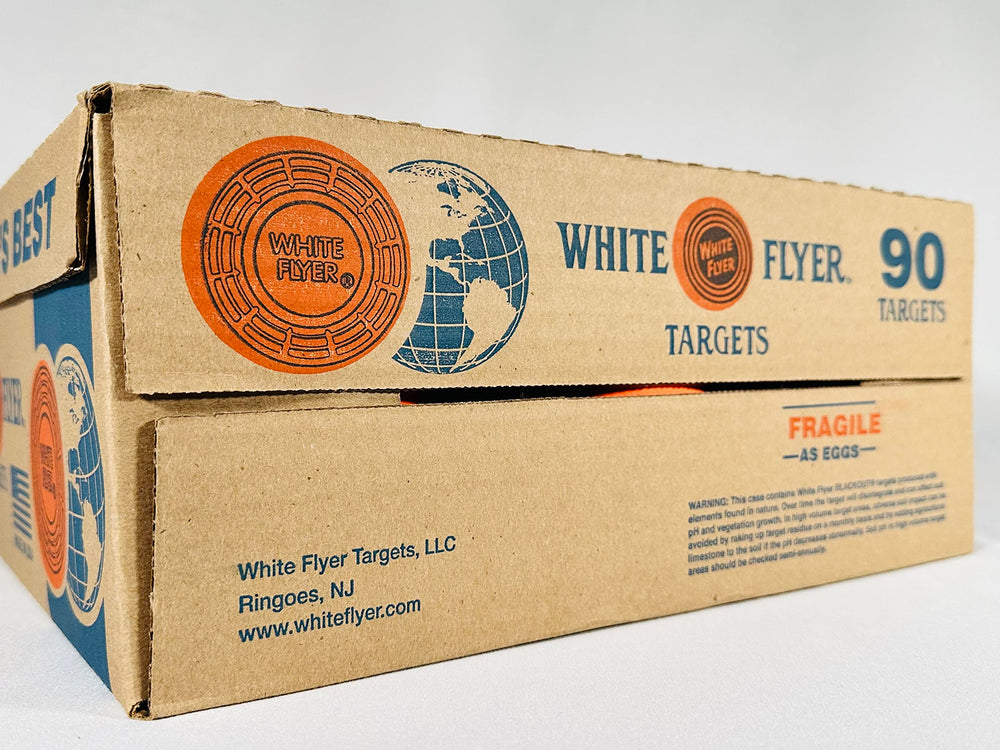 White Flyer outdoor-range targets in field setting for realistic trap practice