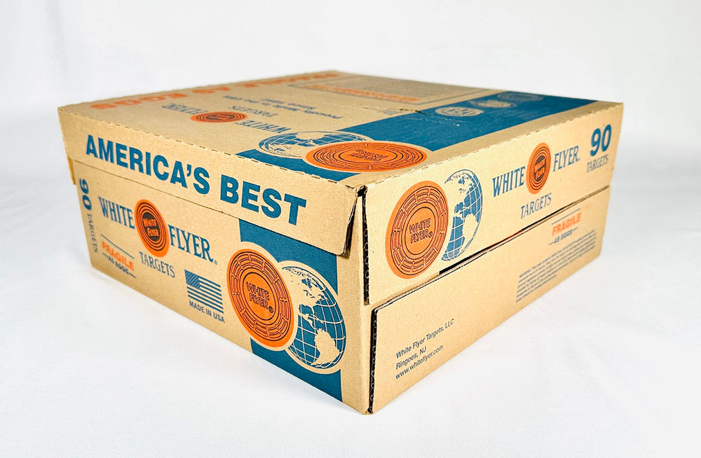 White Flyer targets in tray for organized, rapid reloading between rounds