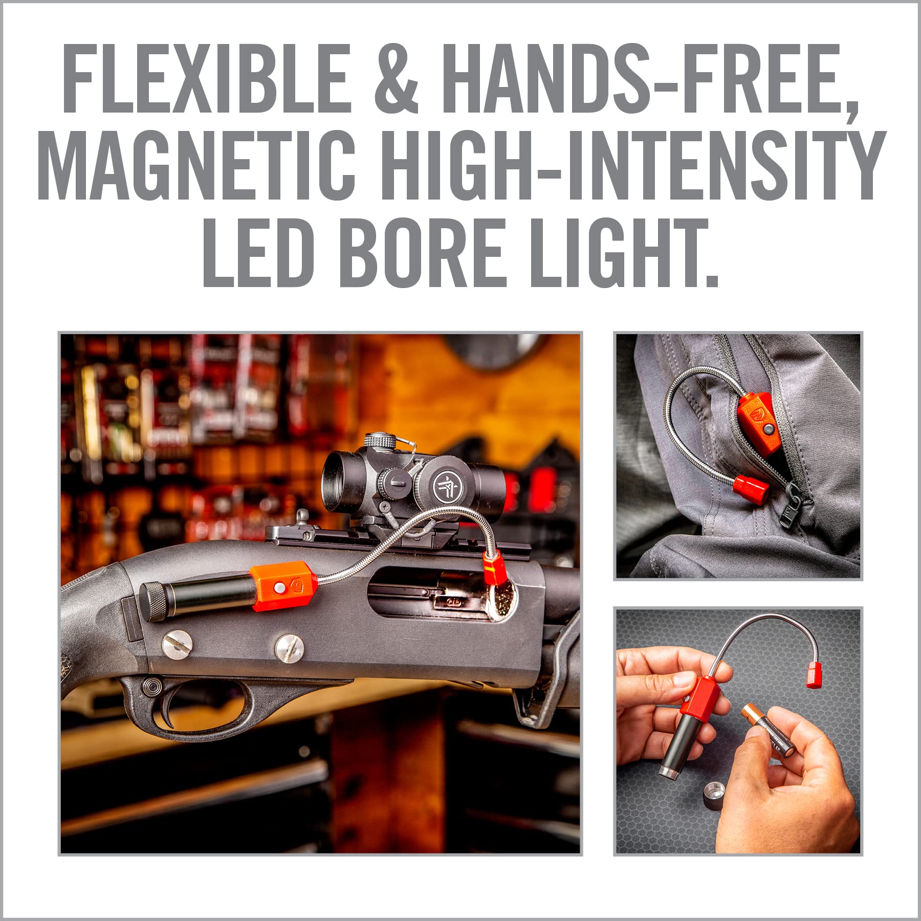 Gunsmithing bore light designed for hard-to-see areas