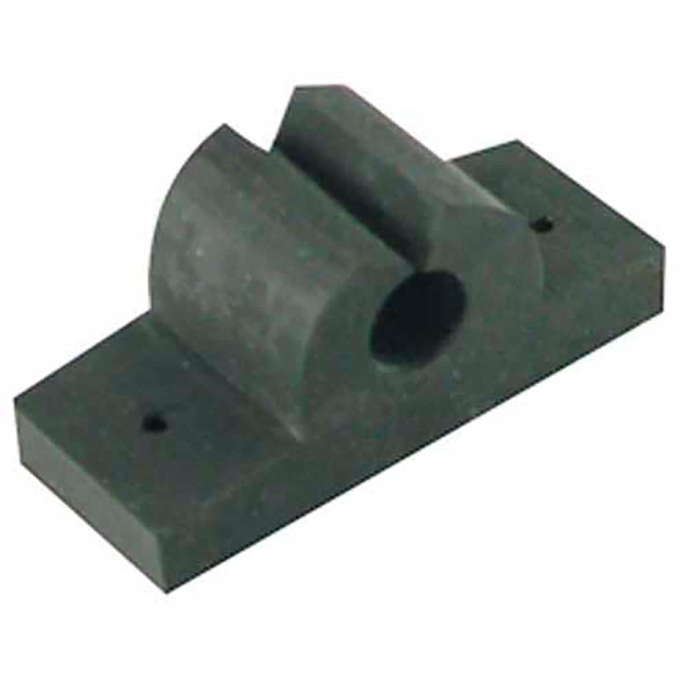 Whitecap 3754BC black rubber rod holder organized on a boat rail