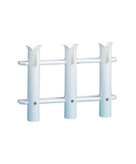 Whitecap Bluewater three-tube rod holder keeps fishing gear organized for quick access.