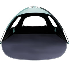 WhiteFang beach tent mint green side view with UV protection and shade
