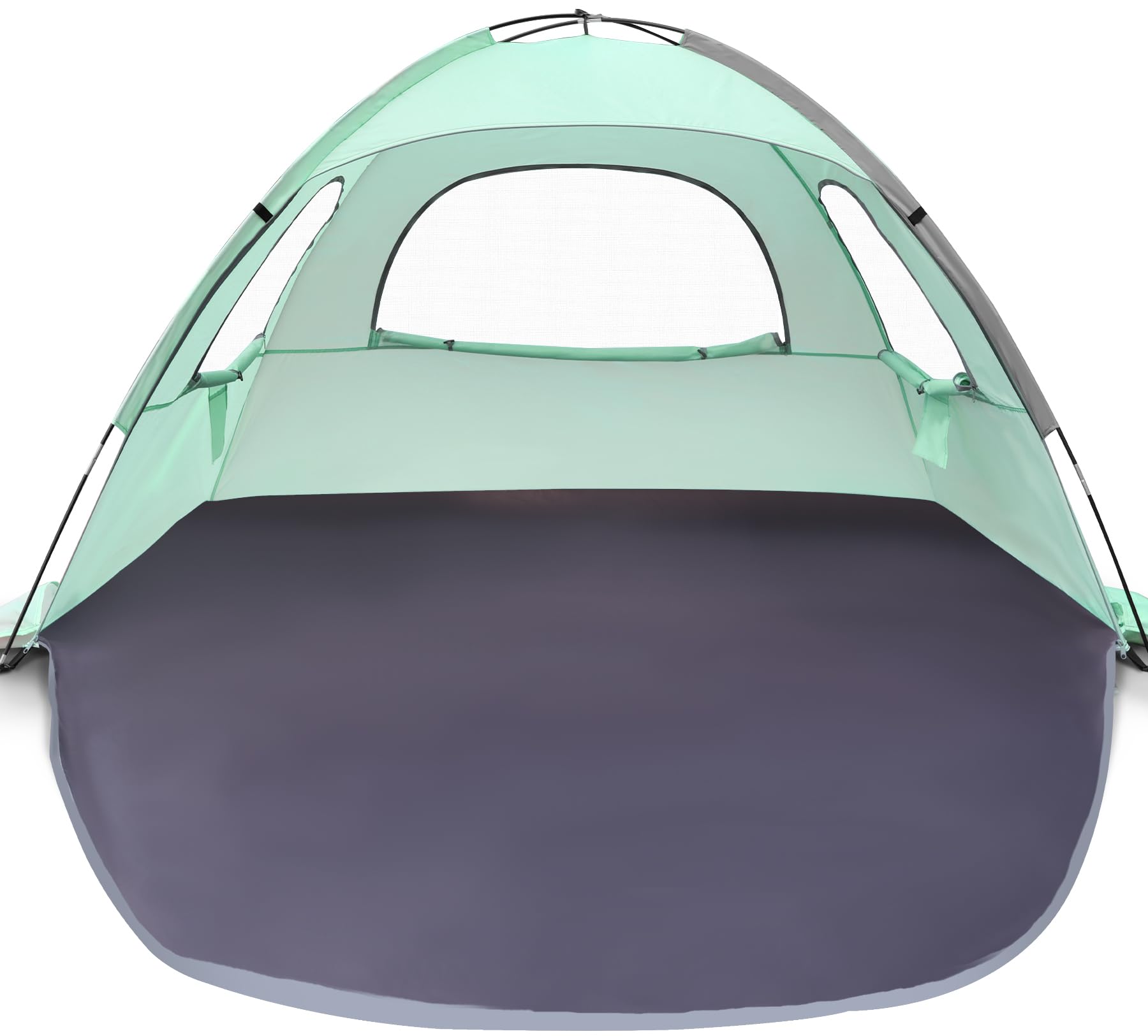 WhiteFang Beach Tent anti-UV shade on sunny beach with UPF 50+ protection.
