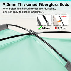 WhiteFang Beach Tent extendable floor creating extra space for lounging.