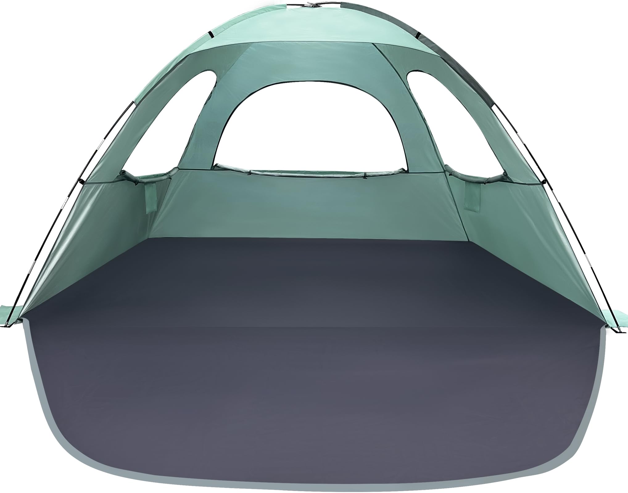 WhiteFang Beach Tent extendable floor offers extra lounging space for families.