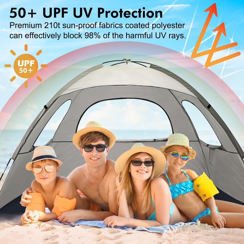 WhiteFang Beach Tent mesh windows enhance airflow and cooling.