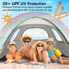 WhiteFang Beach Tent mesh windows enhance airflow and cooling.