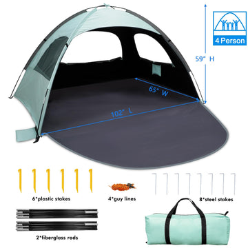 WhiteFang Beach Tent carrying bag for portable beach setup