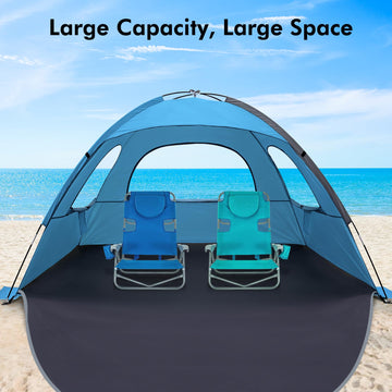 WhiteFang beach tent 9mm rods for a stable wind-ready setup