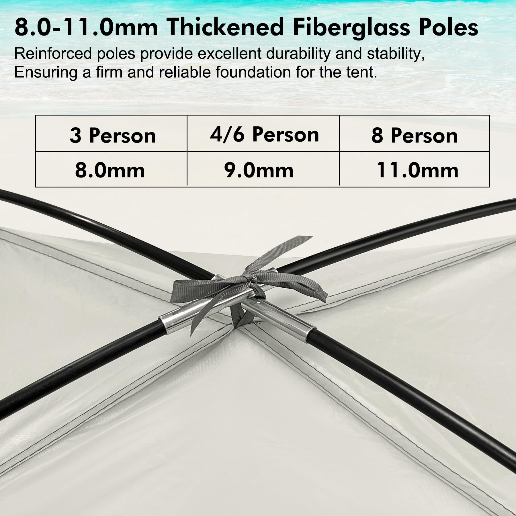WhiteFang beach tent UV protection in action guarding skin from harsh rays during midday sun.