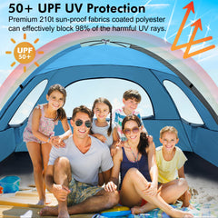 WhiteFang beach tent ventilation design showing large mesh windows
