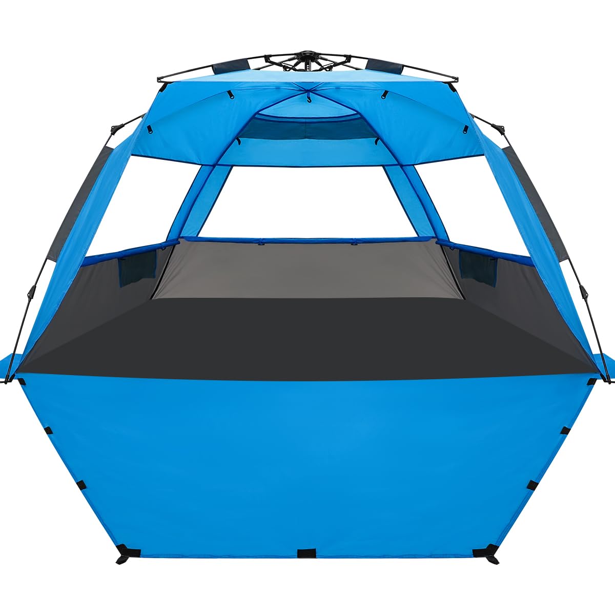 WhiteFang Deluxe XL pop-up beach tent setup shows quick shade for family outings