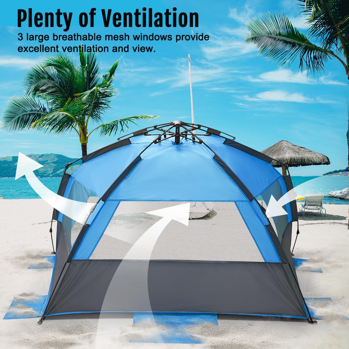 WhiteFang Deluxe XL UV protection material blocks sun and keeps interior cool