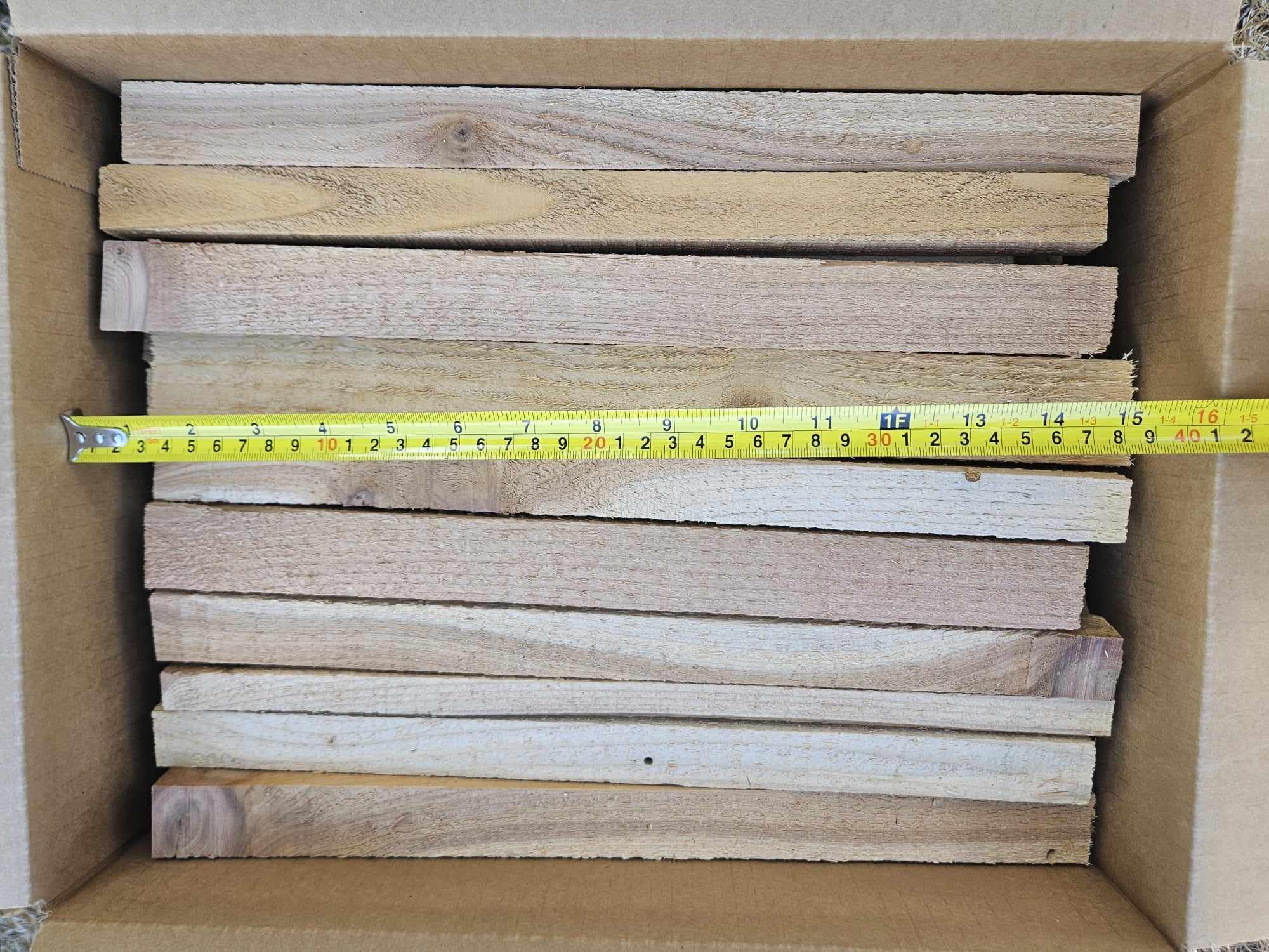 Whitehorse Acres cedar kindling sticks close-up, aromatic and dry for reliable starts