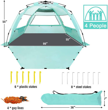 WhiteFang Deluxe XL included stakes and sandbags for sturdy setup