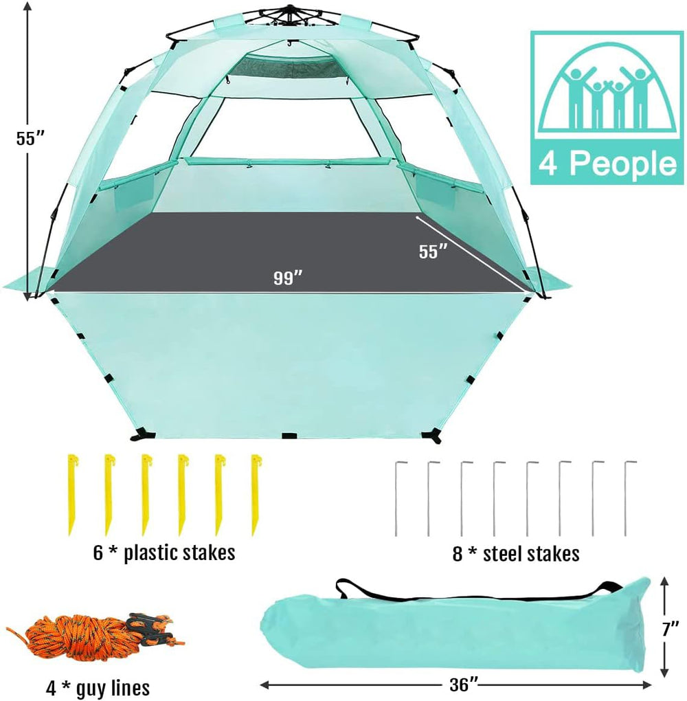 WhiteFang Deluxe XL included stakes and sandbags for sturdy setup